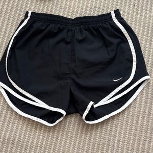 Nike Women's Black Athletic Shorts with White Trim